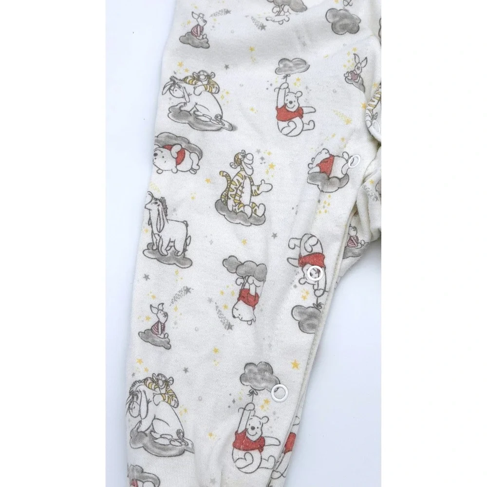 Disney Baby Winnie‎ the Pooh Footed Snap Sleeper Pajamas 3/6M